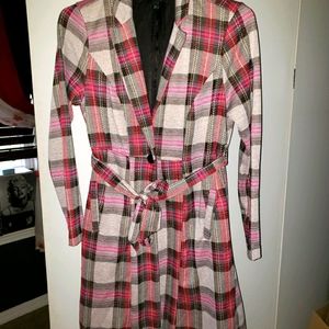 Torrid Pink Plaid Coat